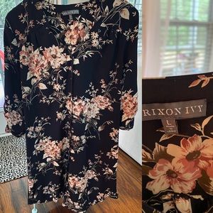 Women’s Navy Floral Shirt dress